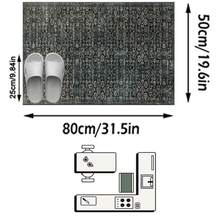 1件地毯/地毯/區域地毯/浴室墊/浴室地毯/門墊/走廊地毯/走廊地毯，美式復古摩洛哥幾何圖案，深色調走廊地毯，適用於浴室、廚房、門口、入口、走廊、床邊、客廳、臥室等 + 全季節柔軟可水洗地毯，家居裝飾 - 彩色 - 查看 17