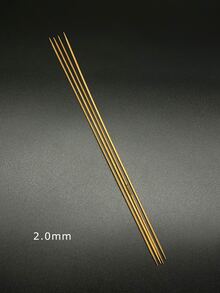 25cm Carbonized Double-Pointed Knitting Needles, 4pcs (2.0-10.0mm Available), Scarf Knitting Tool For Christmas - Brown - View 13