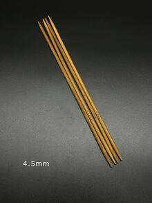 25cm Carbonized Double-Pointed Knitting Needles, 4pcs (2.0-10.0mm Available), Scarf Knitting Tool For Christmas - Brown - View 14