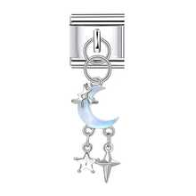 1pc Fashionable & Charming Cute Starry Sky Stainless Steel Modular DIY Bracelet Pendant, Featuring Unique Designs Including Heart, Planet, Moon And Star Patterns, Suitable For Women To Make DIY Bracelets, Necklaces, Handmade Pendants And Jewelry Accessories, Suitable For All - Multicolor - View 4