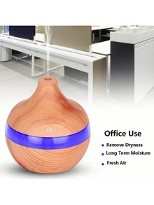 130毫升加湿器，带7色灯光，触控操作，USB供电，每小时加湿300毫升，覆盖10-20平方米，无需电池，适用于家庭和办公室，现代设计，静音运行，自动关机。 - 彩色 - 查看 5