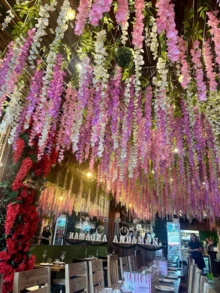 Nejlue Artificial Flowers/Plants1111 Home & Living 10/30/50pcs Artificial Wisteria Flower Garland, Silk Wisteria Flower Vine, Suitable For Home Decor, Room Decor, Wall Decor, Wedding Decor, Dining Table Decor, Party Decor, Birthday Decor, Bedroom Decor, Garden Decor, Indoor & Outdoor Decor, Spring Decor, Valentine's Day Decor - Multicolor - View 3