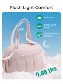 Gym Bag For Women, Duffle Bag For Travel With Wet Pocket, Lightweight Weekender Bags For Women, Water Resistant,Sporty Tote - Màu Hồng baby - Xem 4