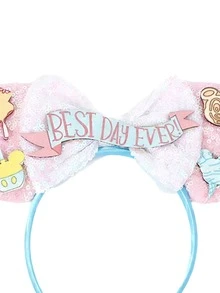 1pc Glitter Ear Headband With Bow, Cute Cartoon Mouse Ears, Glitter Bow Ear Decor Headband, Suitable For Theme Park Outings, Student Parties, Masquerade, Cosplay, Theme Parks, Perfect Gift For Various Occasions. These Mouse Ear Bows Fit Men, Women And Couples, Ideal Accessory For Princess Cosplay, Birthday Celebrations And Christmas Parties. (Color And Style Sent Randomly) - Random Styles - View 4