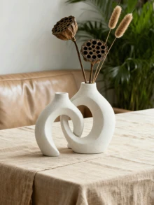 现代北欧风格情侣拥抱花瓶，适合家居客厅餐厅装饰，可插干花和绿植，亦可作为婚礼装饰或情人节礼物。 - 多色A - 查看 5
