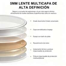 Espejo táctil inteligente led, espejo de baño circular, con modo táctil de un clic, tres controles libres de temperatura de color, 60cm * 60cm, tipo de pared, adecuado para duchas, dormitorios, guardarropa y otras escenas - Blanco - Ver 9