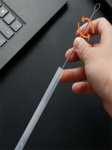 10件套多功能清洁刷套装 - 长吸管刷、小瓶刷、吸管刷、管道清洁刷，适用于清洁水壶、顽固污渍和边角缝隙。 - 白色 - 查看 3