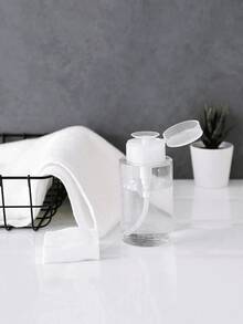 1/3个可重复灌装透明泵瓶，可重复使用泵头容器，丙酮化妆品瓶，旅行配件，宿舍和浴室必备品，沙滩旅行收纳包，返校季 - 彩色 - 查看 5