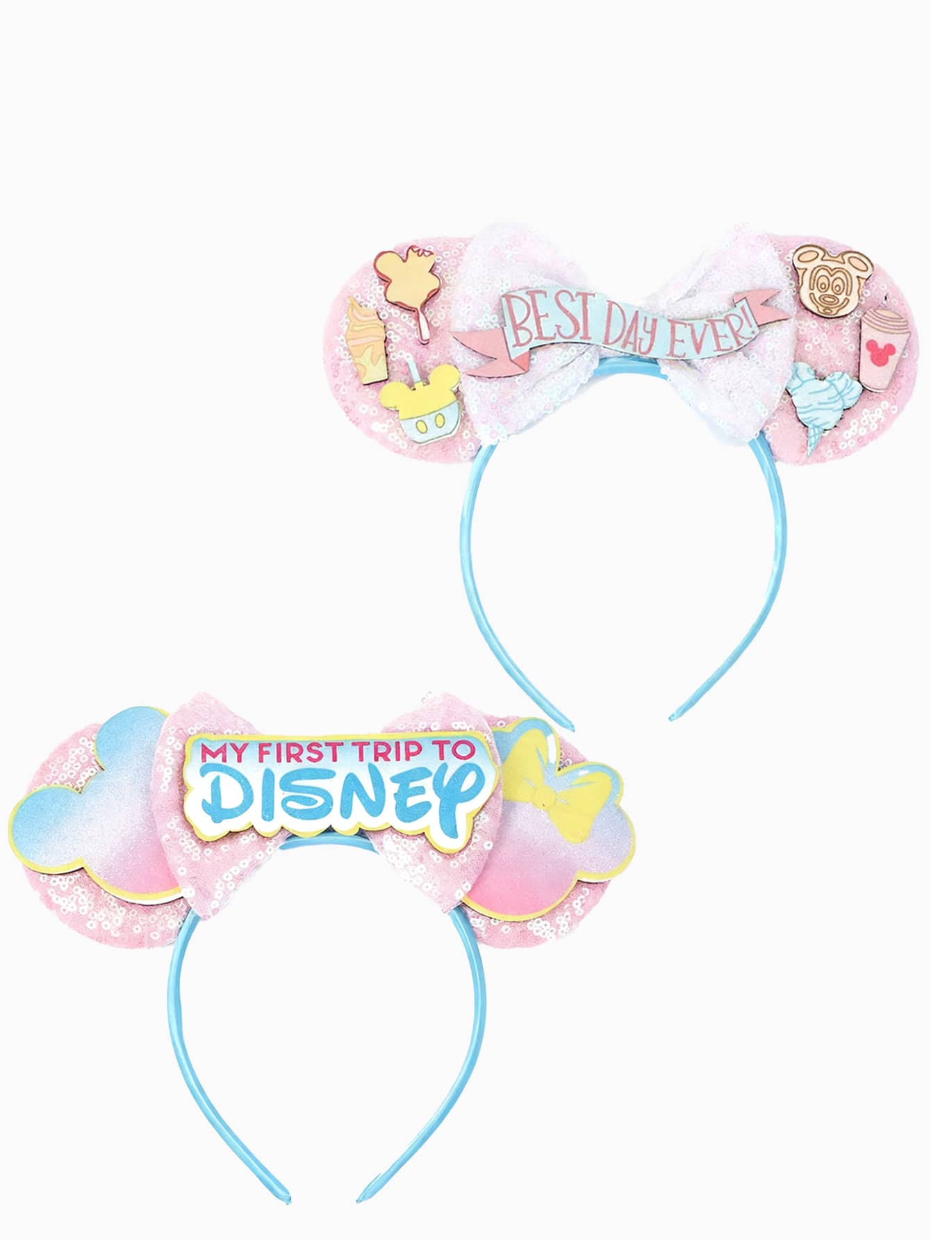 1pc Glitter Ear Headband With Bow, Cute Cartoon Mouse Ears, Glitter Bow Ear Decor Headband, Suitable For Theme Park Outings, Student Parties, Masquerade, Cosplay, Theme Parks, Perfect Gift For Various Occasions. These Mouse Ear Bows Fit Men, Women And Couples, Ideal Accessory For Princess Cosplay, Birthday Celebrations And Christmas Parties. (Color And Style Sent Randomly) - Random Styles - View 1
