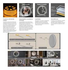 Espejo táctil circular inteligente, con teclas táctiles de un clic, iluminación de tres temperaturas de color, ajustable libremente, 60 * 60 cm, diseño moderno y simple, adecuado para baños de centros comerciales hoteleros, duchas familiares, dormitorios, cómoda, guardarropa ﻿ - Blanco - Ver 10