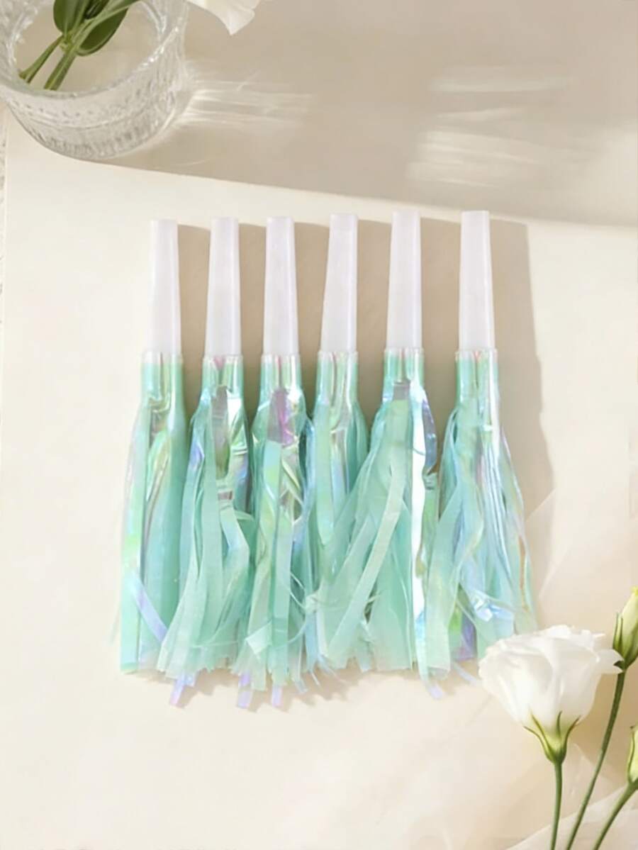 Bộ 6/4 chiếc còi tua rua dùng trong tiệc sinh nhật