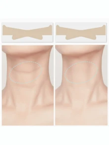 Skin-Colored Transparent Neck Wrinkle Lifting Patch, Unnoticeable, Fixes Neck Wrinkles Without Damaging Skin - Multicolor - View 3