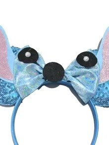 1pc Stitch Ear Sequin Headband, Sequin Ear Leaf Decor Headband, Suitable For Student Parties, Masquerade, Cosplay, Theme Parks, And Makes A Perfect Gift For Various Occasions. This Ear Bow Headband Fits Men, Women And Couples, And Is An Ideal Accessory For Princess Cosplay, Birthday Celebrations And Christmas Parties. (Color And Style Sent Randomly) - Random Styles - View 7