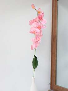 1pc/3pcs/5pcs 25.98 Inch Silk Cloth Artificial Orchid Flowers, Romantic Minimalist Orchid Suitable For Wedding Party/Home Decor/Thanksgiving, Mother's Day, Valentine's Day, High Quality Artificial Flowers - Pink - View 5