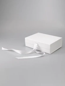 1pc White Foldable Gift Box, Gift Packaging Box, Universal Gift Box For Family And Friends, Holiday Gifts - White - View 7