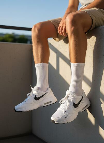  Nike VaporMax Flyknit 時尚舒適 緩震回彈低筒 生活休閒鞋 男款 白色