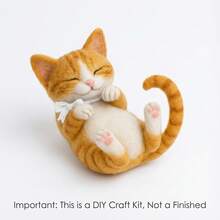 一套动物羊毛毡套装，适合初学者和成人，附带分步教程，包含猫头鹰/仓鼠/狗/猫/狐狸/兔子/西瓜等DIY羊毛毡作品，可爱有趣的家居装饰品，生日、情人节和圣诞节礼物 - 彩色 - 查看 3