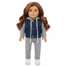 (New Arrival) 18-Inch American Girl Doll Clothes, 2pcs Set Denim Jacket And Sports Outfit - Multicolor - View 10