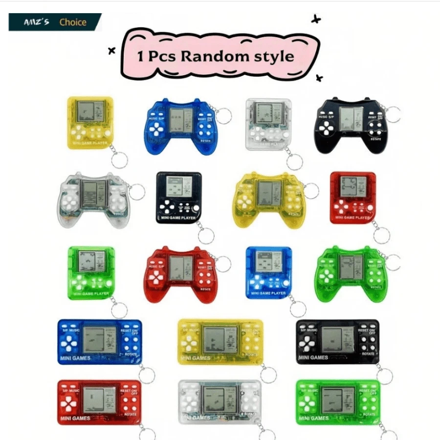1 Pcs Video Game Keychain 1Pc Kids Party Favors Classroom Rewards Carnival Gifts Goodie Bag Fillers Treasure Box Toys For Boys Girls(Color Random) - 彩色 - 查看 1