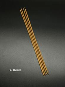 25cm Carbonized Double-Pointed Knitting Needles, 4pcs (2.0-10.0mm Available), Scarf Knitting Tool For Christmas - Brown - View 6