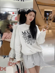Women Sports Sweatshirts - 白2 - 查看 3