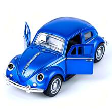 1:32 Scale Alloy Classic Retro Toy Car, Die-Cast Metal Beetle Shaped Vintage Car Model, Suitable For Car Enthusiasts And Collectors, Openable Doors, Car Toy, Birthday, Christmas, New Year Gift For Men And Adults - Multicolor - View 18