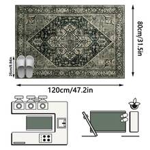 1pc Elegant Artistic Floral Bohemian Style Area Rug/Carpet/Bath Mat/Door Mat/Runner, Suitable For Hallway, Bathroom, Kitchen, Entryway, Bedroom, Living Room, Soft & Washable, Home Decor - Multicolor - View 14