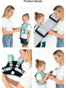 Premium Kids Safety Harness | Anti-Fall & Anti-Wander Strap for E-Scooter & Motorcycle | Essential Child Travel Accessory - Patrón de dinosaurio en el cinturón de  del asiento del vehículo - Ver 2