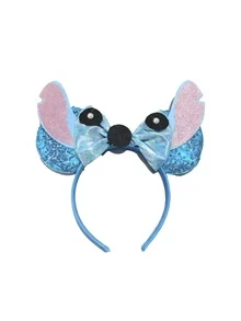 1pc Stitch Ear Sequin Headband, Sequin Ear Leaf Decor Headband, Suitable For Student Parties, Masquerade, Cosplay, Theme Parks, And Makes A Perfect Gift For Various Occasions. This Ear Bow Headband Fits Men, Women And Couples, And Is An Ideal Accessory For Princess Cosplay, Birthday Celebrations And Christmas Parties. (Color And Style Sent Randomly) - Random Styles - View 12