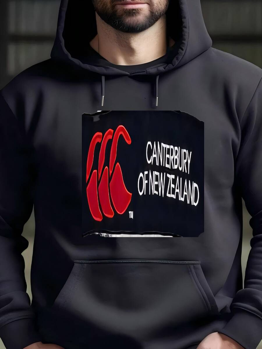 Mens Pick!!Vintage 90s Canterbury Of New Zealand Halfzip Sweatshirt Canterbury Sweater Canterbury Big Logo Pullover Crewneck Sweatshirt Size M Hoodie - 黑色 - 查看 1