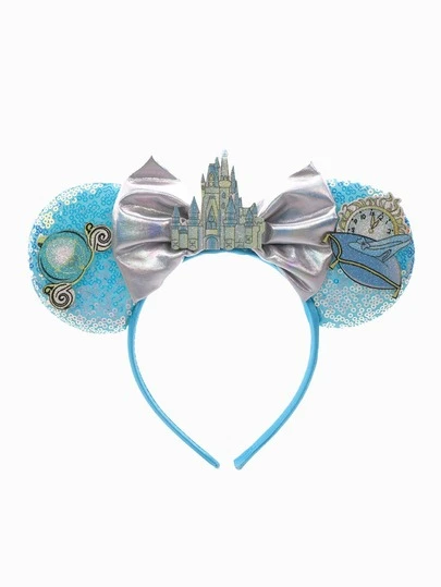 1 pieza Diadema con orejas con tema de coche de carreras, adecuada para estudiantes, fiestas, cosplay, parques temáticos y talla grande. Esta diadema con orejas de Minnie Mouse con lazo es perfecta para el juego de roles de princesa, celebraciones de cumpleaños y fiestas de Navidad. (Color y estilo enviados al azar), Disfraz del Día de San Valentín