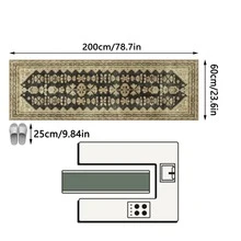 1pc Rug/Carpet/Area Rug/Bath Mat/Bath Rug/Door Mat/Runners/Runner Rug, Black & Gold Color - Vintage Style, Gothic Bohemian Classic Floral Area Rug/Hallway Runner, Suitable For Bathroom, Kitchen, Entryway, Corridor, Bedside, Living Room, Bedroom, Soft & Washable, Home Decor - Multicolor - View 13