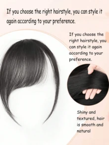 1pc/4pcs, Women's Bangs Synthetic Wigs, Natural Forehead Bangs, Retro Side Bangs, Fake Bangs, Seamless Ultra-Thin Hair Curtains, Hair Claw Clips, Hairpins, Hair Clips, Hairpins, Hair Accessories
