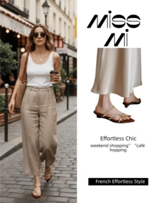 Pointed Toe French Style Wedge Heel Retro Sandals For Women, Unique Toe Strap Roman Sandals, Summer 2025 New Arrivals,Kitten Heels - Gold - View 4