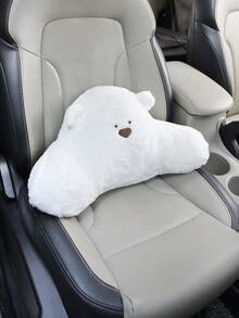 1个小熊造型汽车靠背枕，汽车座椅保护垫，可爱柔软毛绒，座椅靠垫，适用于汽车、办公室、家庭等各种场合，创意配件