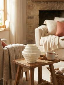 1pc Large Plastic Vase, Unbreakable, Creative Home Decor, Suitable For Wedding, Party, Holiday, Christmas Decoration, Christmas Gift, Home Decor, Halloween Decor, Kitchen Decor, Room Decor, Glass Vase - White - View 5