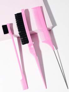 3pcs Slick Back Hair Brush Set With Edge Brush Hair Brush Rat Tail Comb Teasing Brush For Smoothing Baby Hair & Flyaways,Hair Brush,Comb,Hair Tools,Hair Products And Accessories For Barber Salon Beauty Travel Essentials,Back To School,Travel Holiday Essentials,Hair Accessories For Women,Brush,Hair Brushes,Edge Brush,Brush Hair,Hair Comb,Comb Hair,Detangling Brush,Ball Brush,Mini Hair Brush,Hair Brush Set,Wooden Comb, Comb, Slick Back Brush, Hairbrush, Edge Brush, Brush Hair, Hair Comb, Hair Brush Set, Comb Hair, Mini Hair Brush, Detangling Brush,Hair Products, Hair Tools, Hair Stuff, Hair Care, Curly Hair Brush, Barber, Barber Accessories, Hairdressing Equipment,Hair Brush,Slick Back Brush,Styling Brush,Curly Hair Brush,Edge Brush,Hair Comb,Brush Hair,Hair Brush Set,Comb Hair,Comb For Curls,Detangling Brush,Hair Brush For Women,Hair,Travel,Hair Products,Hair Tools,Hair Stuff,Barber,Barber Accessories,Barbershop,Hairdressing Equipment - 粉色 - 查看 12