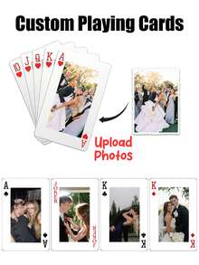 一套扑克牌(54张扑克牌+1盒),可个性化定制照片和文字——您可以打印自己的照片或设计,并添加自定义信息、姓名和日期,打造真正独一无二的专属风格。非常适合结婚纪念日、生日、毕业典礼、新生儿派对、订婚和其他特殊场合。 - 彩色 - 查看 2