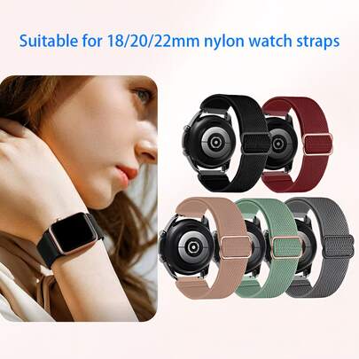 5 pezzi Fascia sportiva in nylon elastica e traspirante da 18 mm per Watch GT4 GT5 41 mm, Garmin Venu 3S 2S, Forerunner 265S 255S