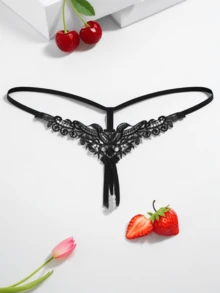 AB. Đồ lót gợi cảm dành cho nữ, quần lót ngắn sexy, quần thun thêu hoa tan trong nước, quần lọt khe hoa anh đào thời trang, quần lót trong suốt đính ngọc trai gợi cảm, quần cạp thấp xẻ tà đính ngọc trai, mang đến trải nghiệm giác quan kép. Thiết kế quần lọt khe xẻ tà, quần lót cạp thấp gợi cảm. Họa tiết hoa anh đào ngọt ngào và tươi mát, một bí quyết cho các câu lạc bộ đêm, tiệc bể bơi và những buổi hẹn hò hàng ngày. Nhiều người nổi tiếng trên mạng cũng đang bí mật sử dụng sản phẩm này. - màu đen - Xem 3