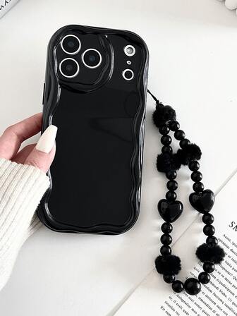 1 pieza Sudadera minimalista de estilo retro en color negro, blanco y rojo