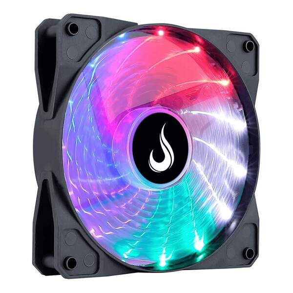 Cooler Fan gamer Rainbow 120mm 3p 12V Cor Preto Risemode