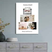 1 Tranh canvas in theo yêu cầu - Tải ảnh và văn bản của bạn lên để in, thích hợp làm quà cưới, quà thú cưng, quà kỷ niệm gia đình, quà sinh nhật và quà Valentine, tranh treo tường canvas, trang trí đám cưới, tạo không khí lãng mạn, hoàn hảo cho trang trí phòng. - Nhiều màu - Xem 7