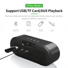 The 2026 New Bluetooth Speaker Features A Bionic Eye Design. It Supports USB/TF Card/AUX Interfaces, Has Bluetooth 5.0 Playback Function, Upgraded Color Rhythm Atmosphere, And Improved Sound Quality With Dual Speakers And Heavy Bass Diaphragm. - màu đen - Xem 7
