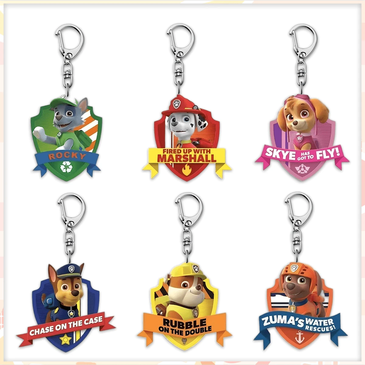 The Paw Patrol Has Made A Great Contribution. The Puppy Acrylic Keychain, The Greyish Archie Schoolbag, And The Cute Little Pendant With A High Level Of Appearance - Multicolor - View 1