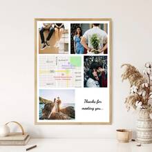 1 Tranh Canvas Treo Tường Tùy Chỉnh (Không Khung) - Trang Trí Tường Ảnh Cá Nhân Hóa, Tải Lên 4 Ảnh, Chọn Địa Điểm Gặp Gỡ, Quà Tặng Cho Người Yêu, Đối Tác - Thích Hợp Cho Phòng Khách, Phòng Ngủ, Phòng Học - Quà Tặng Ngày Lễ Độc Đáo, Tranh Treo Tường Canvas - Nhiều màu - Xem 5