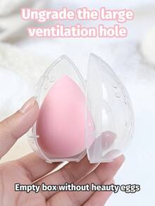 半尺寸化妆海绵收纳盒，多孔防潮透明化妆海绵架，乳霜形美妆蛋收纳盒，便携透气旅行收纳盒（适合旅行、度假、海滩、浴室、卧室收纳、卧室用品），大容量，化妆品收纳盒，收纳盒，卧室用品，母亲节礼物 - 彩色 - 查看 8