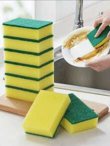 1/6/10pcs Magic Sponge Eraser, Foam Cleaning Pad, Diamond Abrasive Rust Remover Brush, Multi-Purpose Household Cleaning Sponge, Kitchen Dish Washing Sponge, Thick & Durable Cleaning Tools - Multicolor - View 6