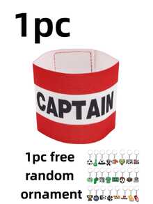 1条黑色条纹足球臂章 - 耐用弹性设计 - 可调节尼龙带 - 运动训练袖标，附赠1个随机吊坠，专为足球队队长设计。采用耐用弹性芯和可调节尼龙带制成。 - 彩色 - 查看 12