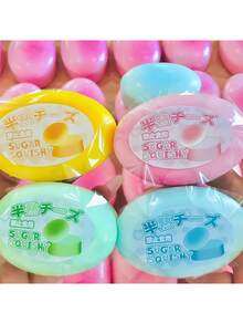 3色奶酪慢回弹挤压玩具，糖果软陶减压玩具，办公减压玩具，派对礼物，收藏佳品 - 彩色 - 查看 3